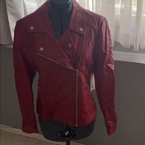 Maroon leather jacket